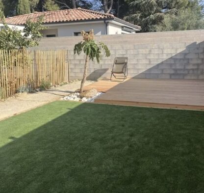 Amenagement terrassement gazon synthetique Elagage Paysagiste Béziers