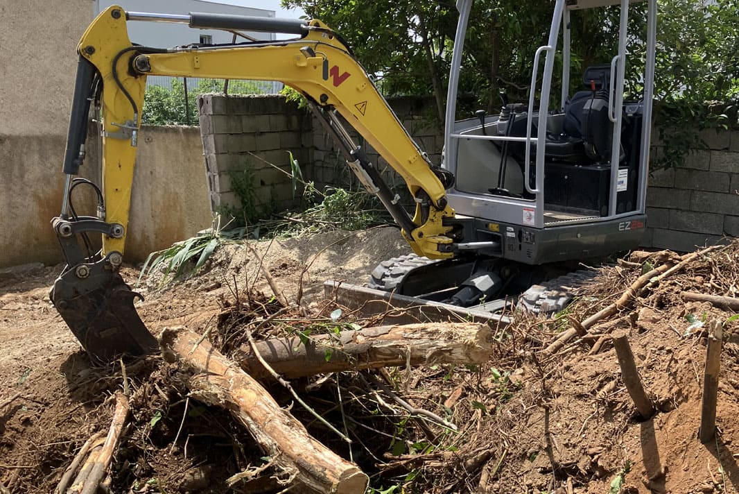 Démolition terrassement arrachage végétaux invasifs Béziers