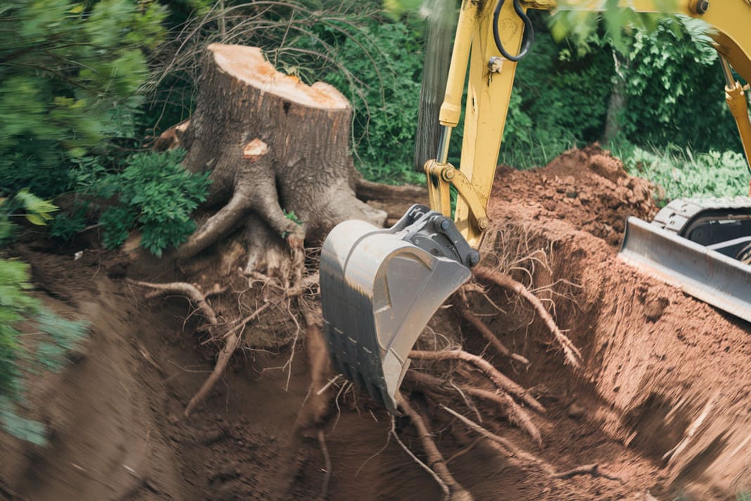 5. Dessouchage d’arbres et gestion des rémanents par une entreprise abattage et élagage de Béziers
